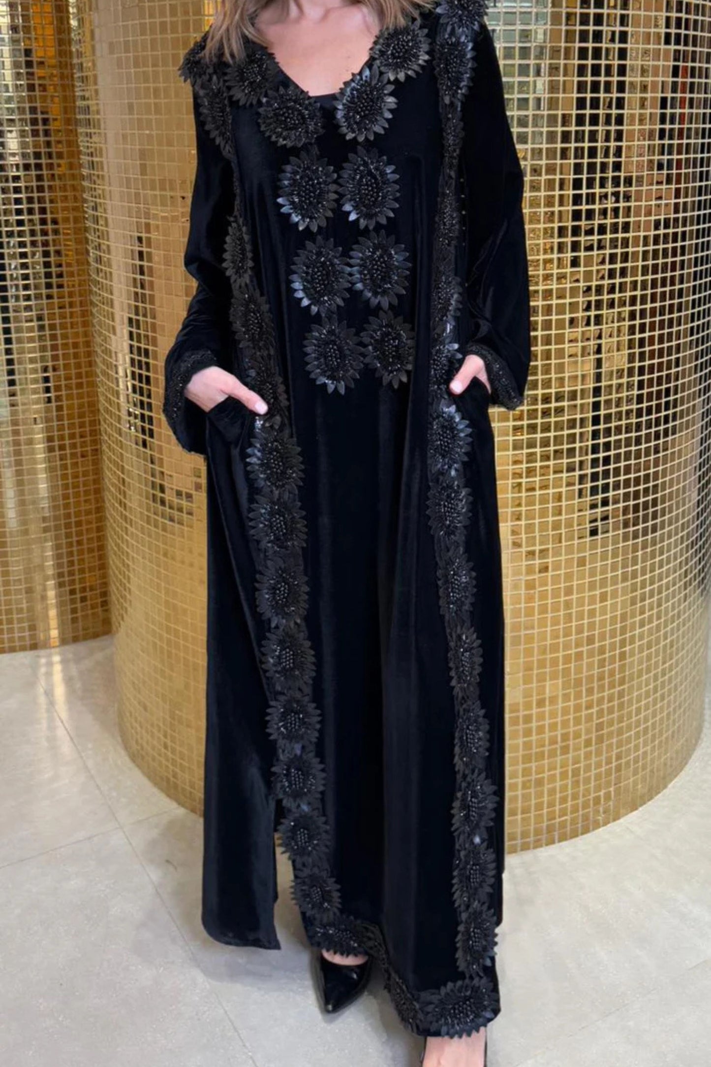 Black Velvet Abaya