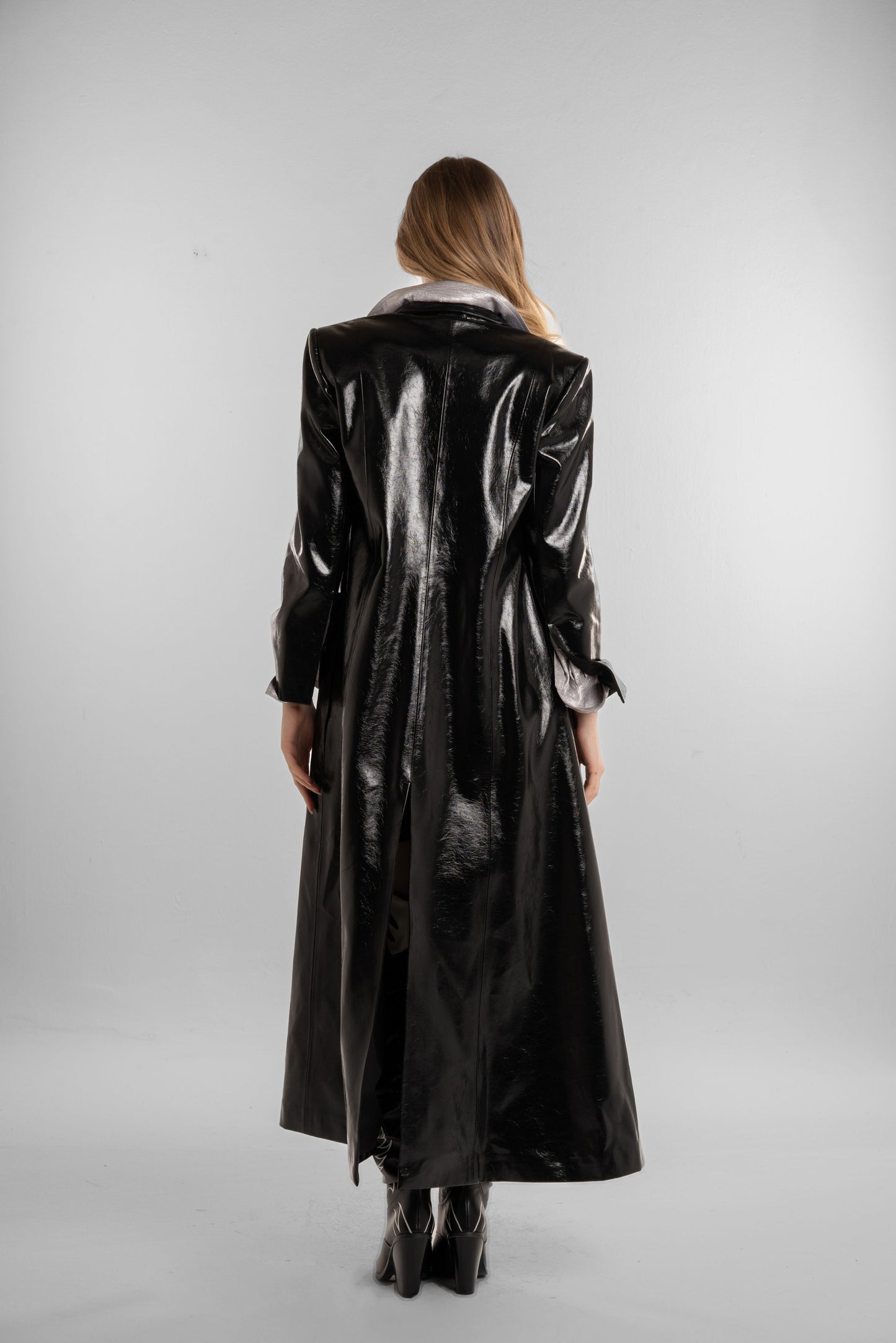 Long Black Leather Coat