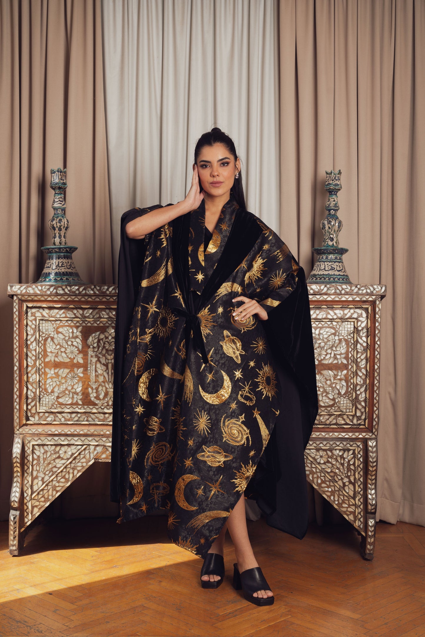 Elegant Ramadan-inspired design with intricate golden details.