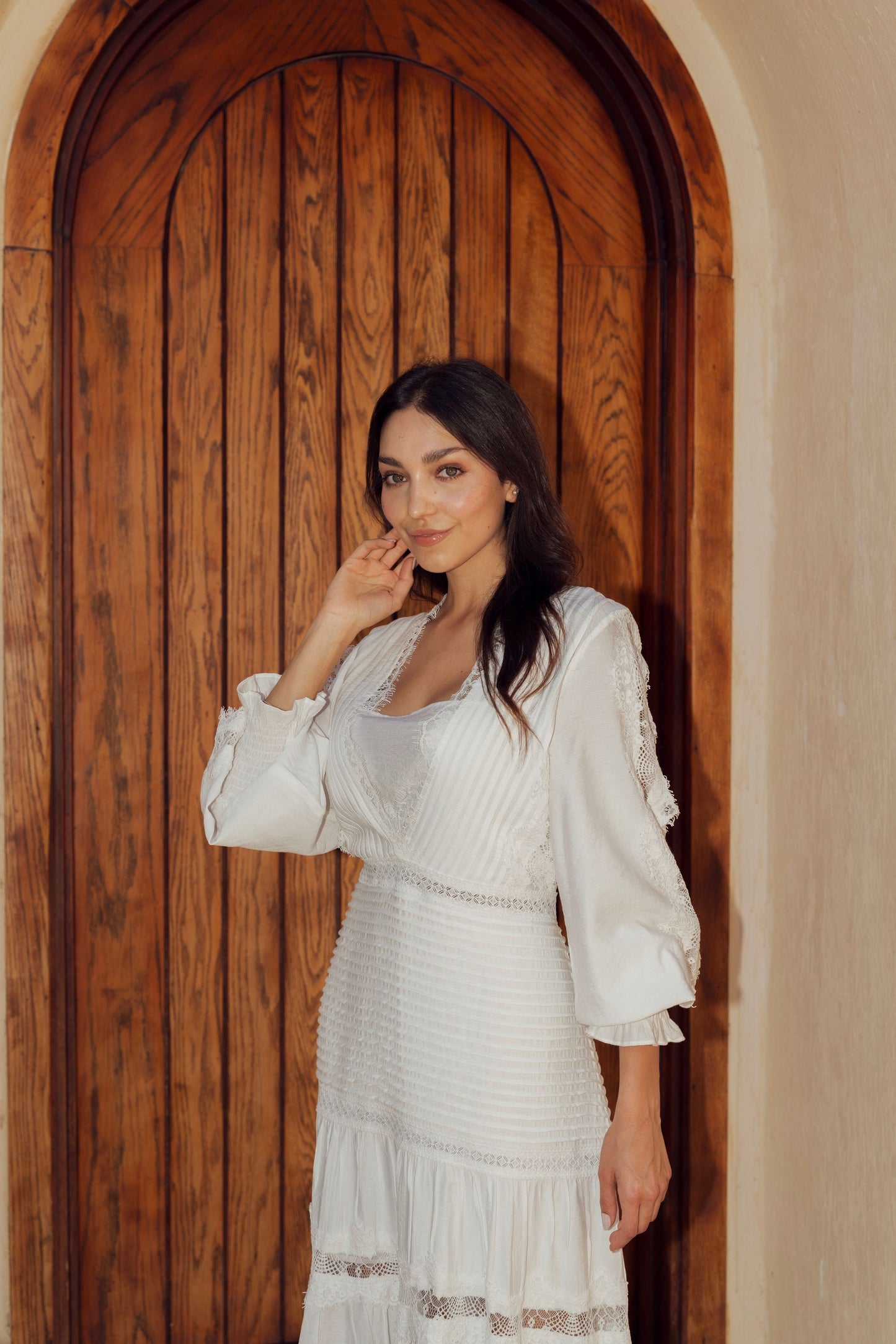 Lvory Lace V-Neck Dress.