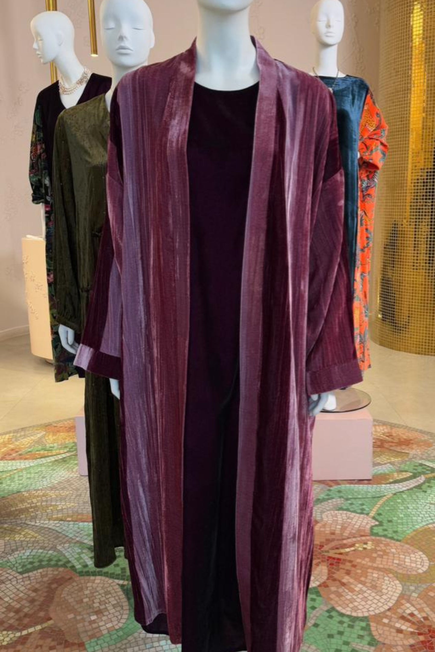 elvet Kimono Duster with Coordinating Dress