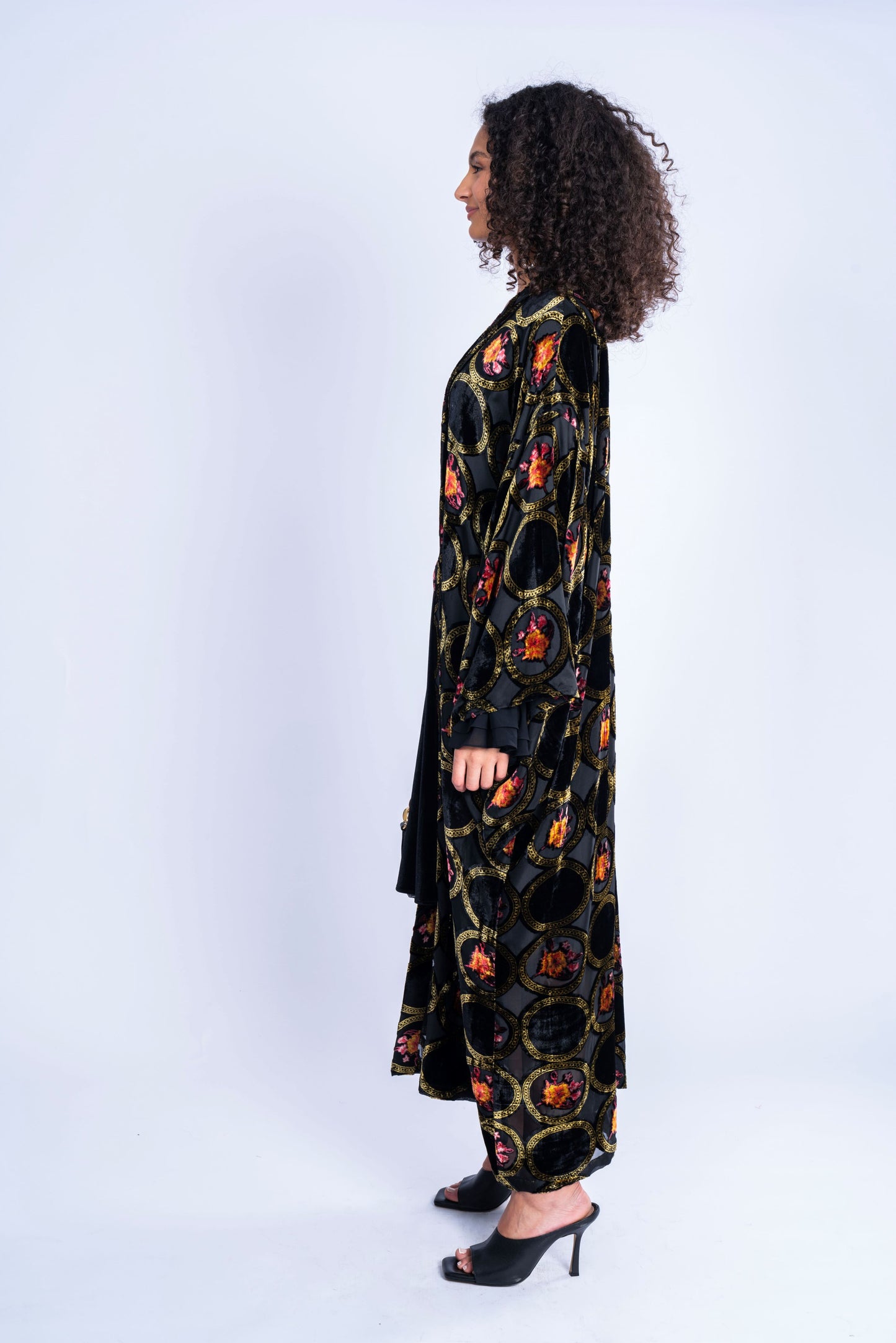 Velvet Kaftan Mixed With Colors.