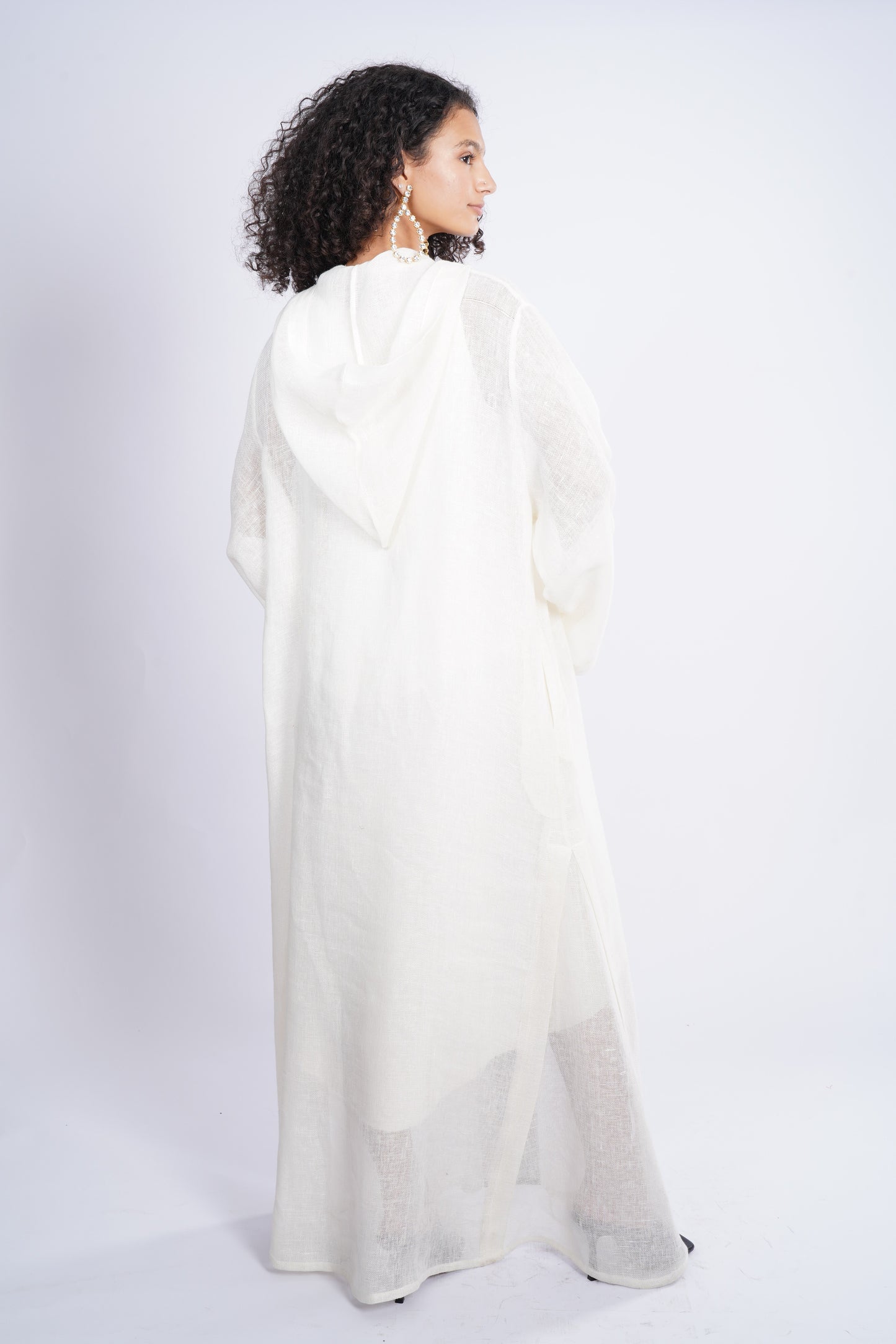 Dress made of linen muslin with black kenar