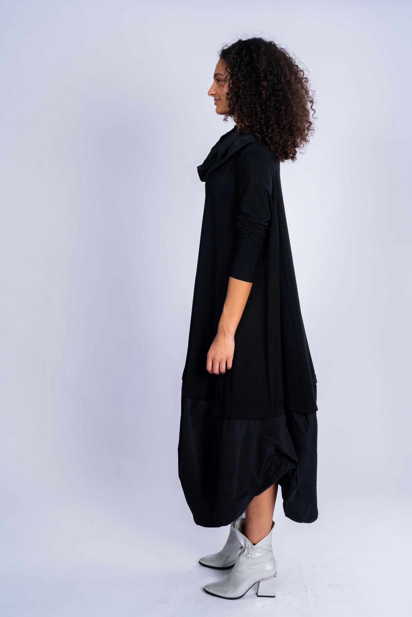 ASYMMETRICAL BLACK DRESS