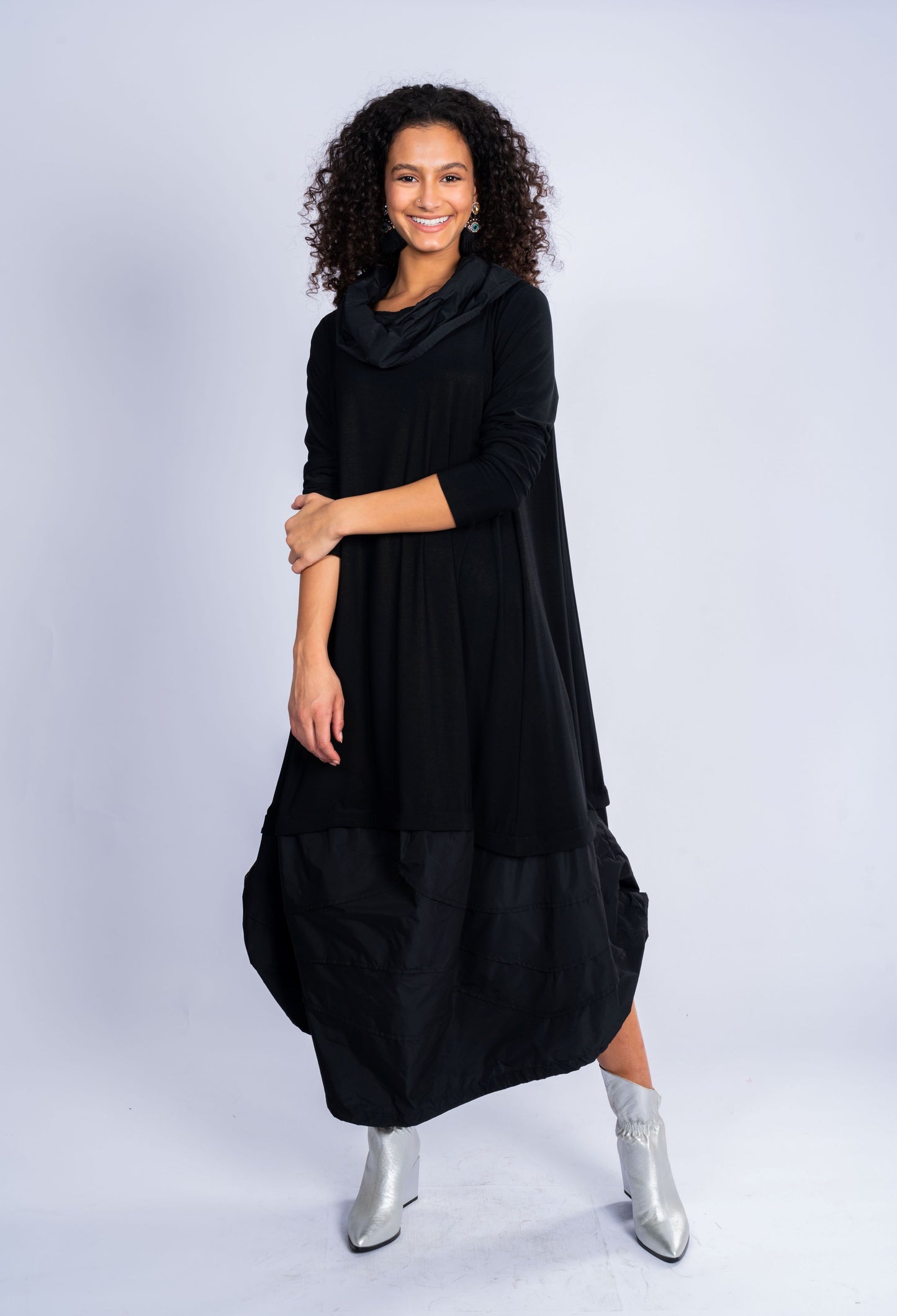 ASYMMETRICAL BLACK DRESS