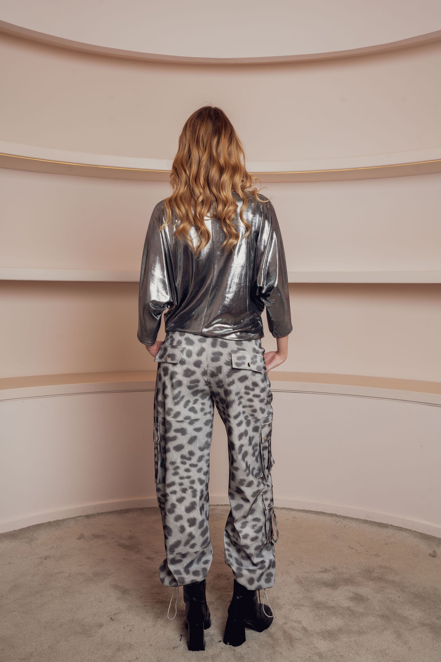 ANIMAL PRINT WIDE-LEG TROUSERS