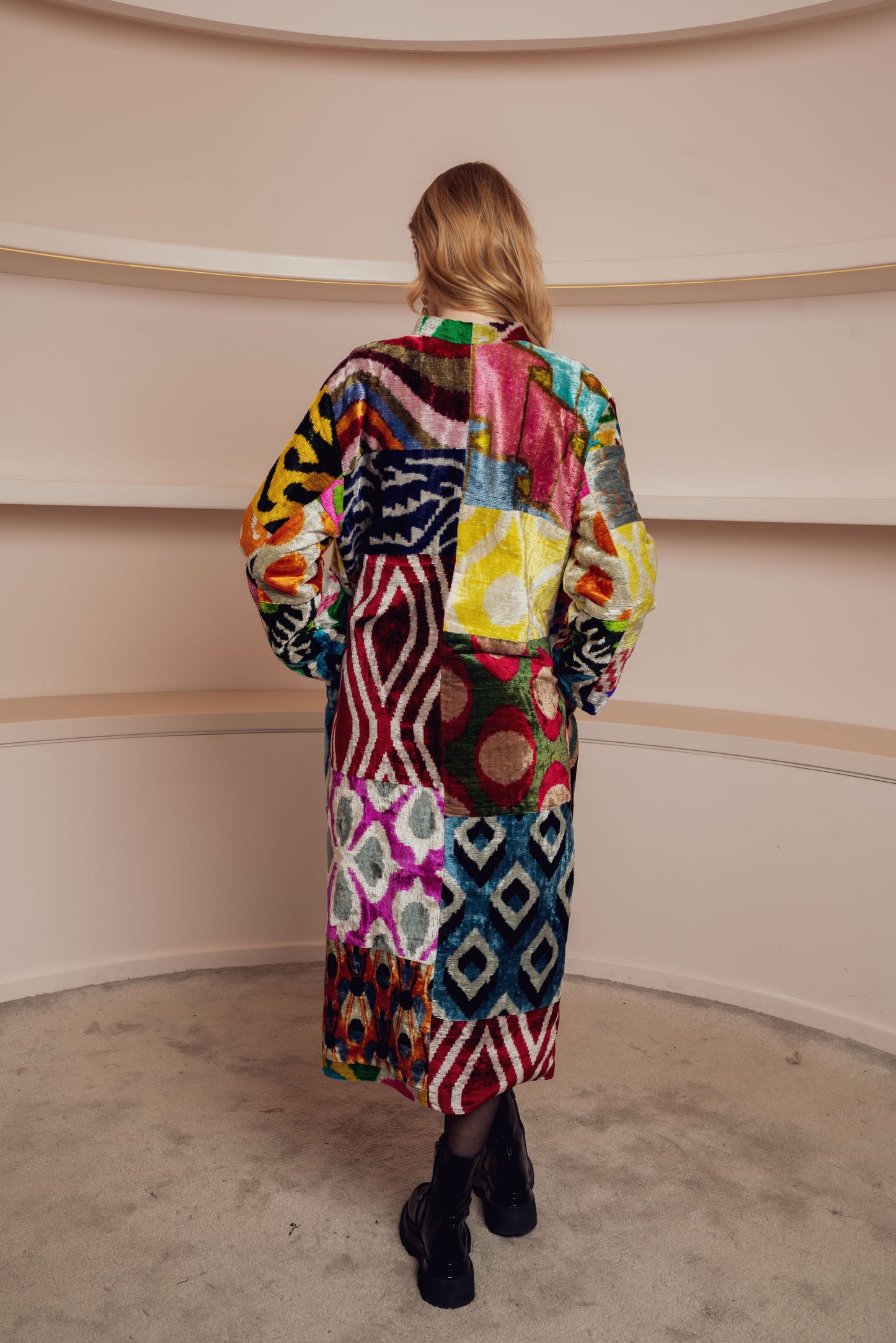 COLLECTION LONG CHECK COAT