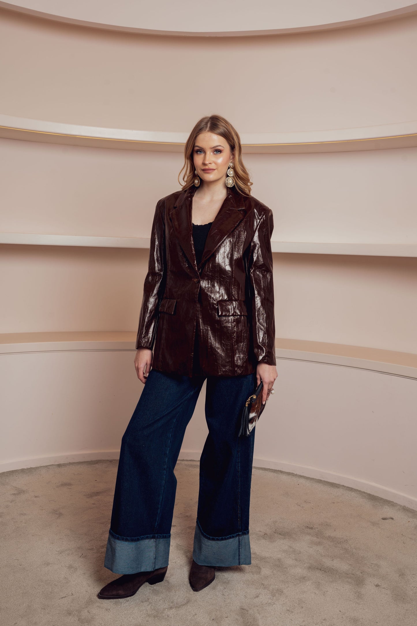 LEATHER EFFECT COAT