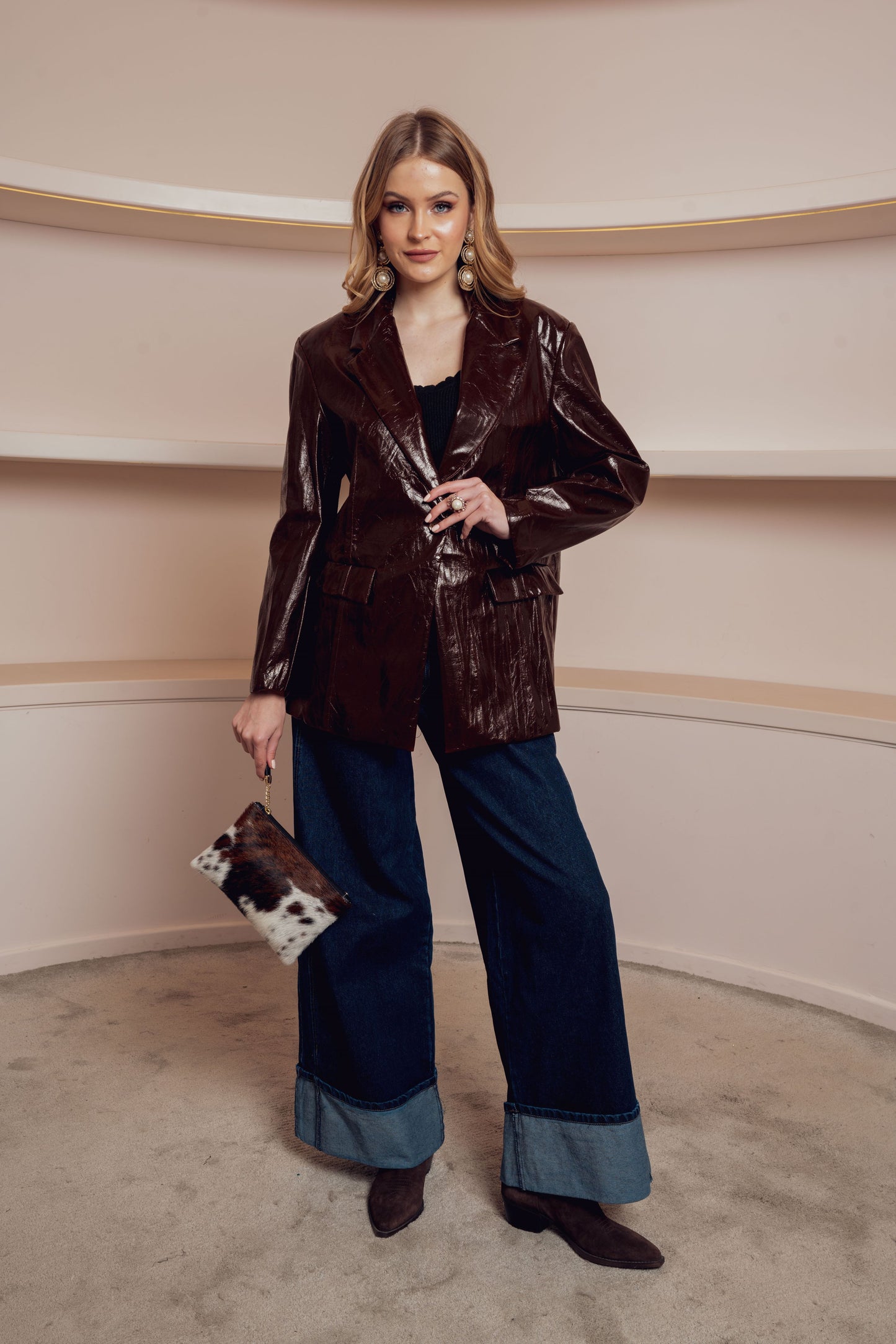 LEATHER EFFECT COAT