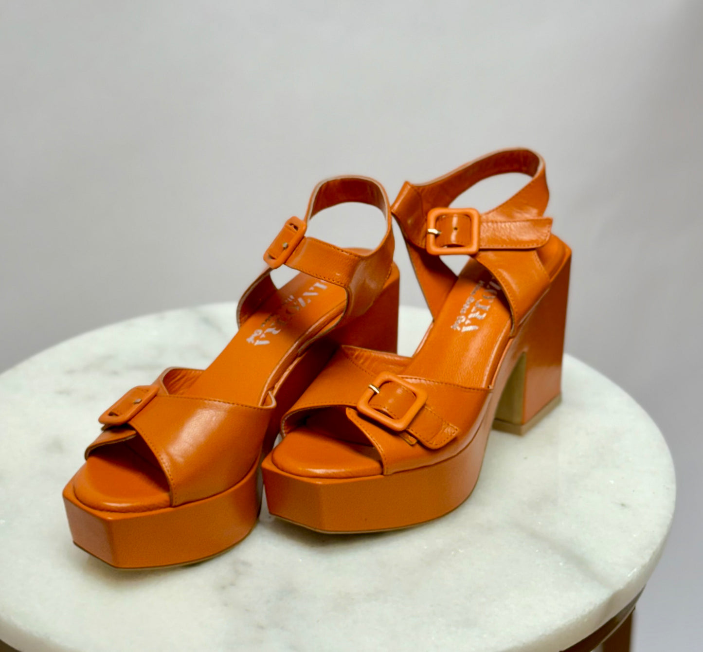 Orange Heel Sandal