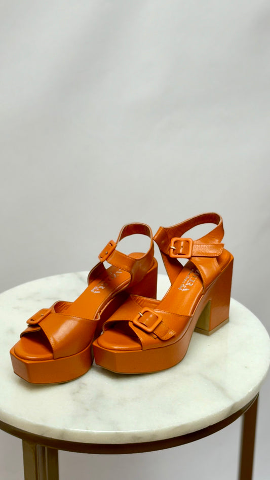 Orange Heel Sandal