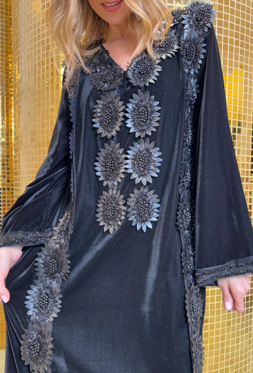 Black Velvet Abaya