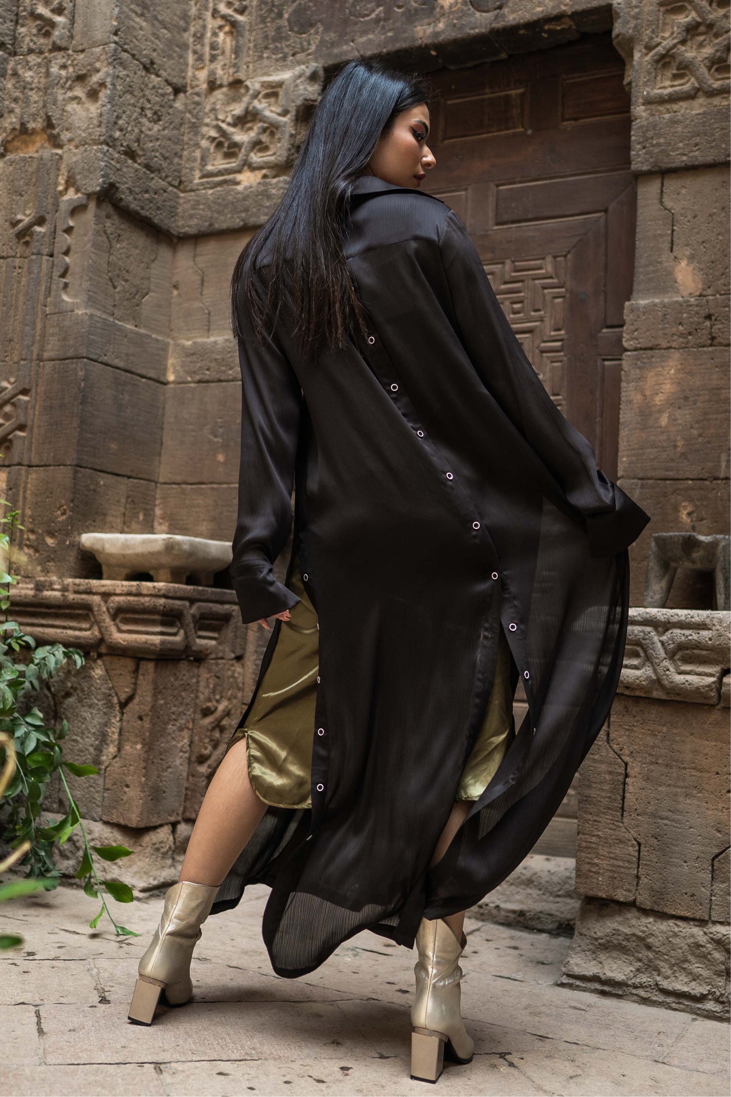 Signature Wild Maxi Shirt Dress