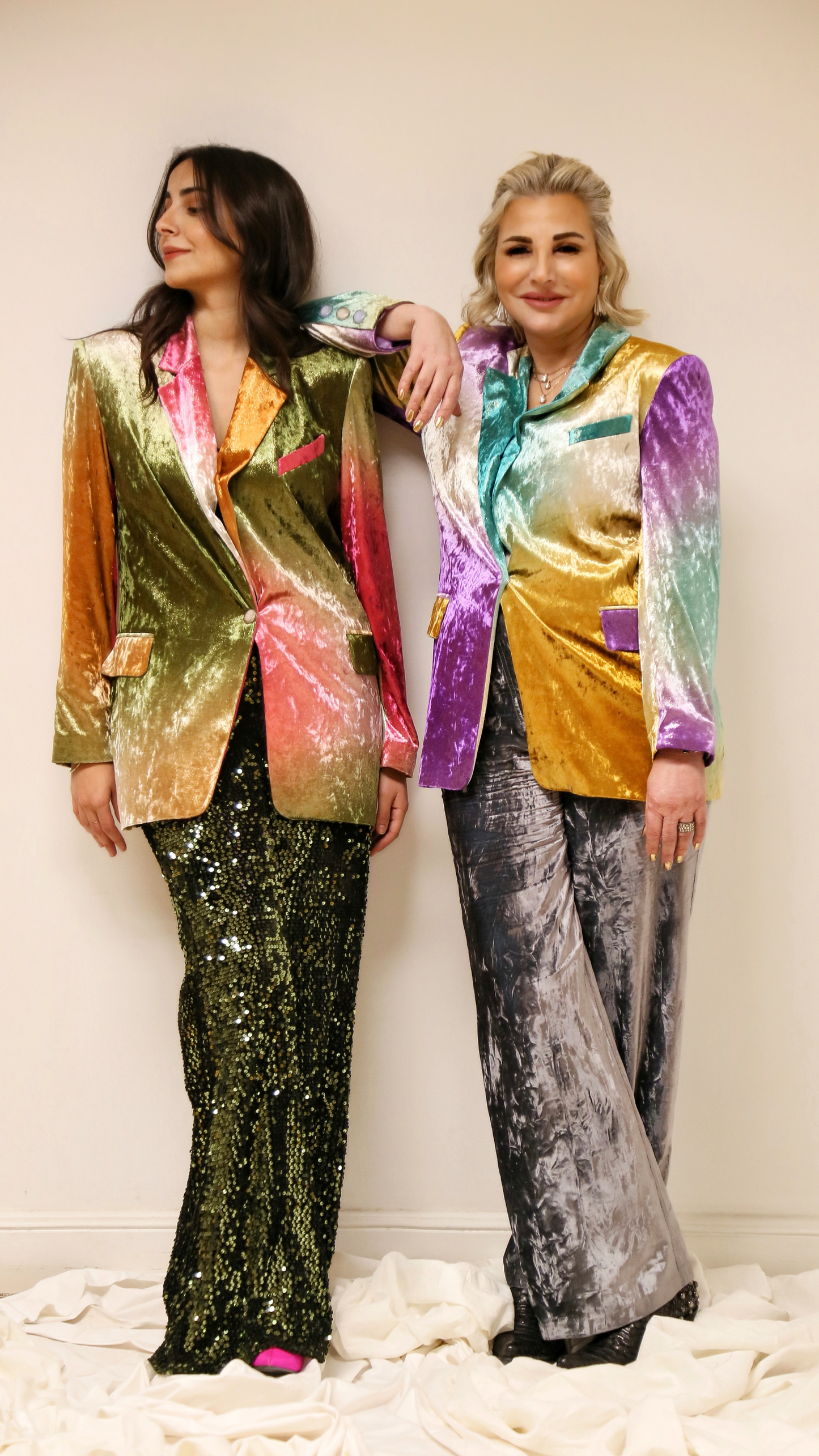 Multicolour Velvet Blazer