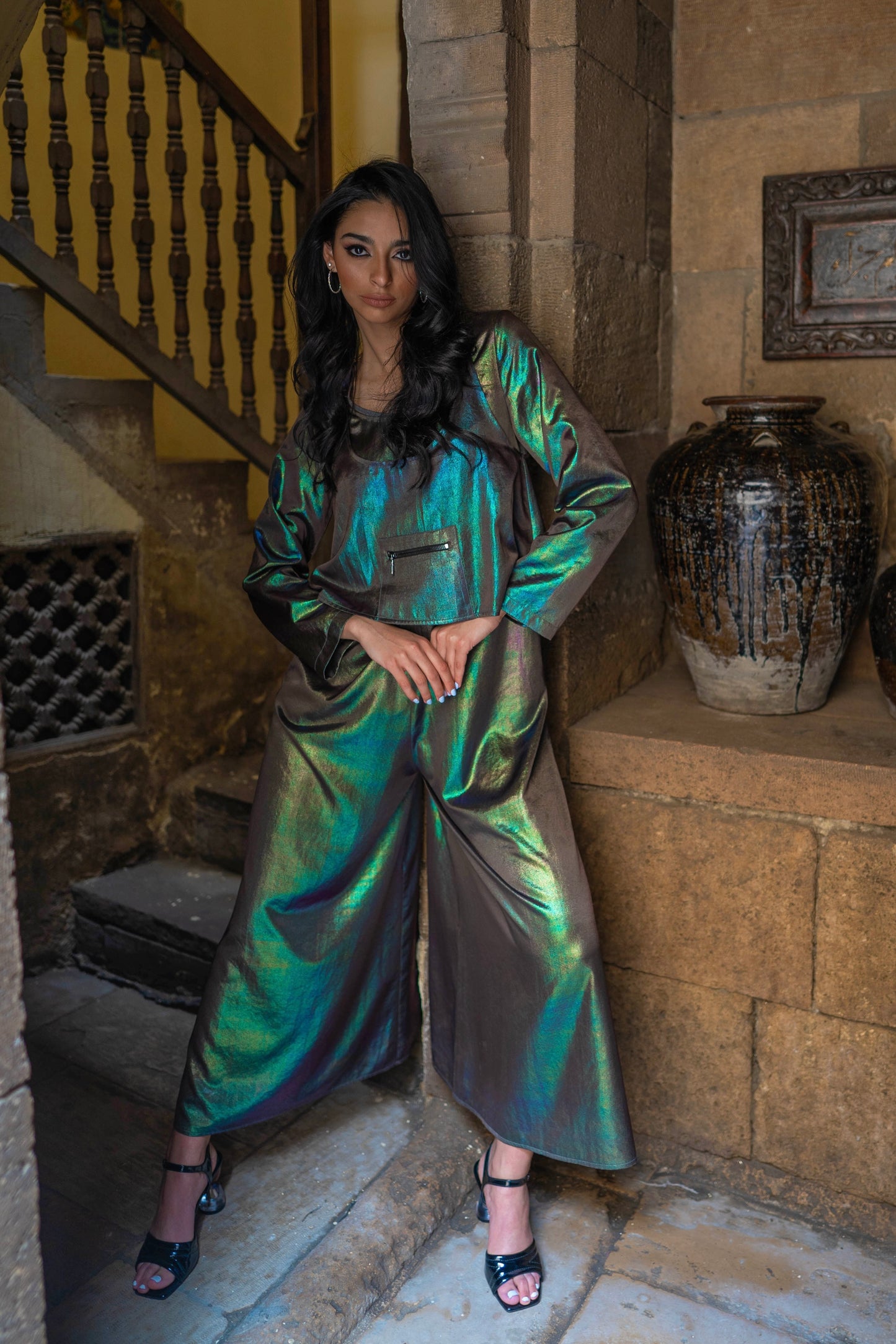 Royal Metallic Jumpsuit