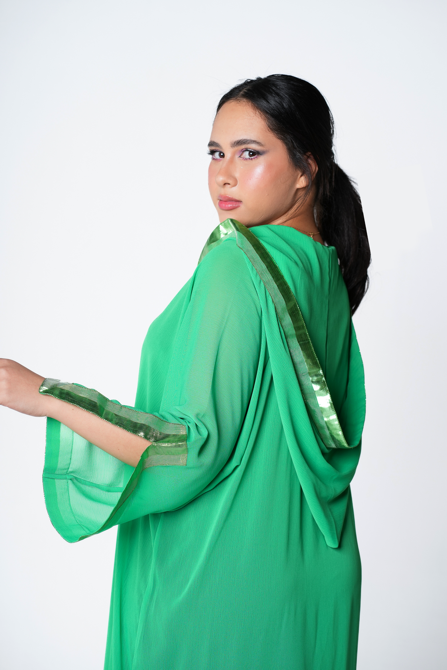 Green Hooded Kaftan
