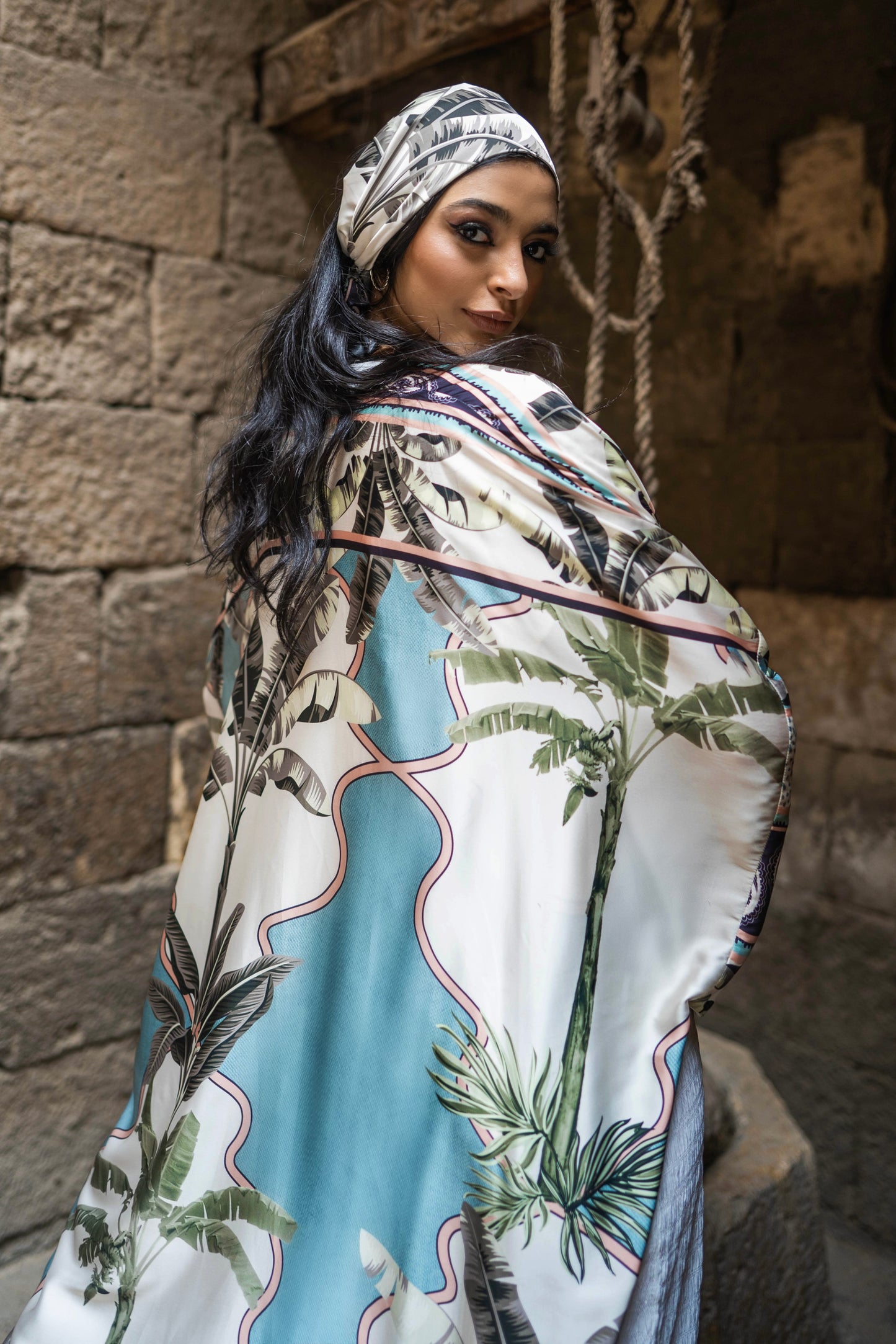 Palm Silk Kaftan