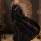 Black Kaftan with Gold Accents