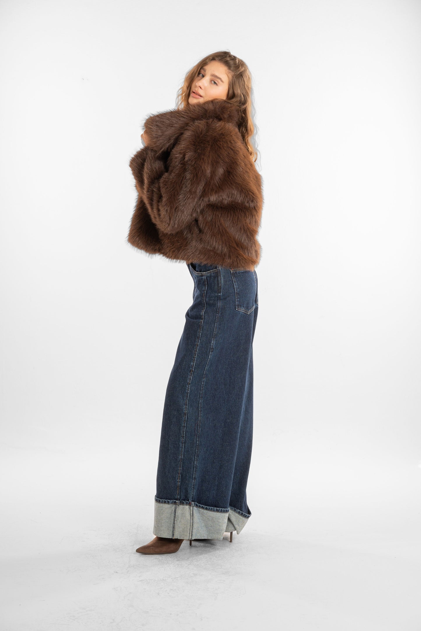 Denim Wide-Leg Pants