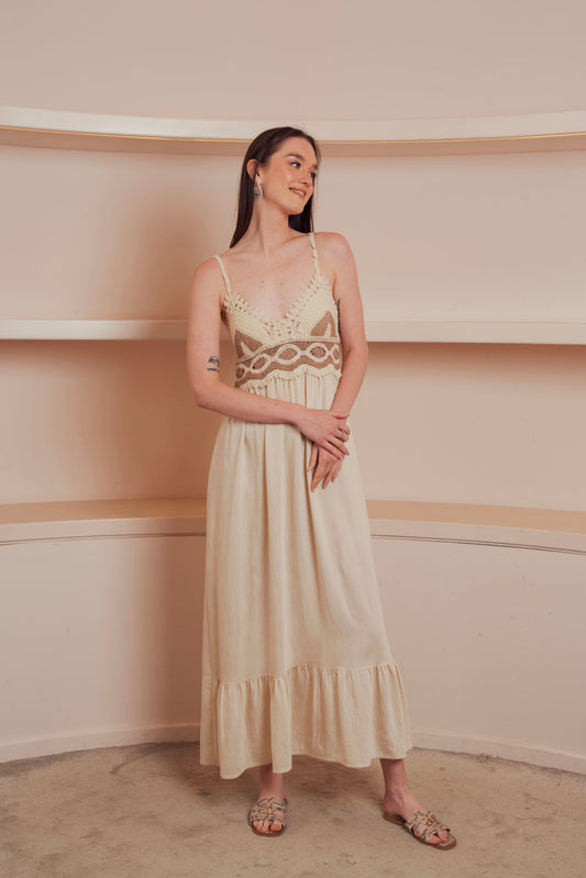 light beige maxi dress
