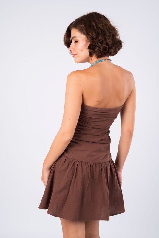 short brown dress