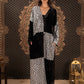 Black Kaftan with Silver Detailing
