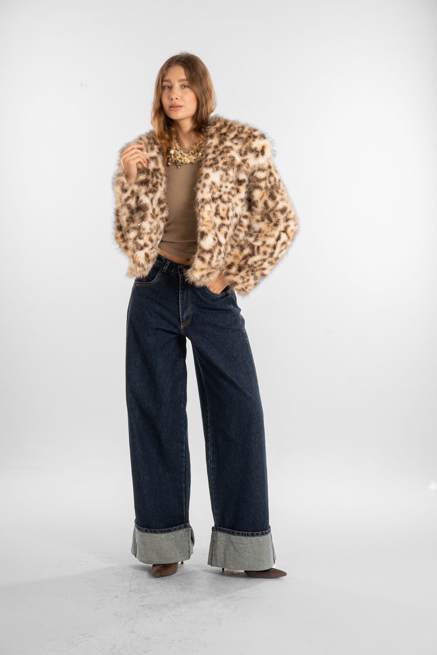 Leopard Luxe Faux-Fur Jacket