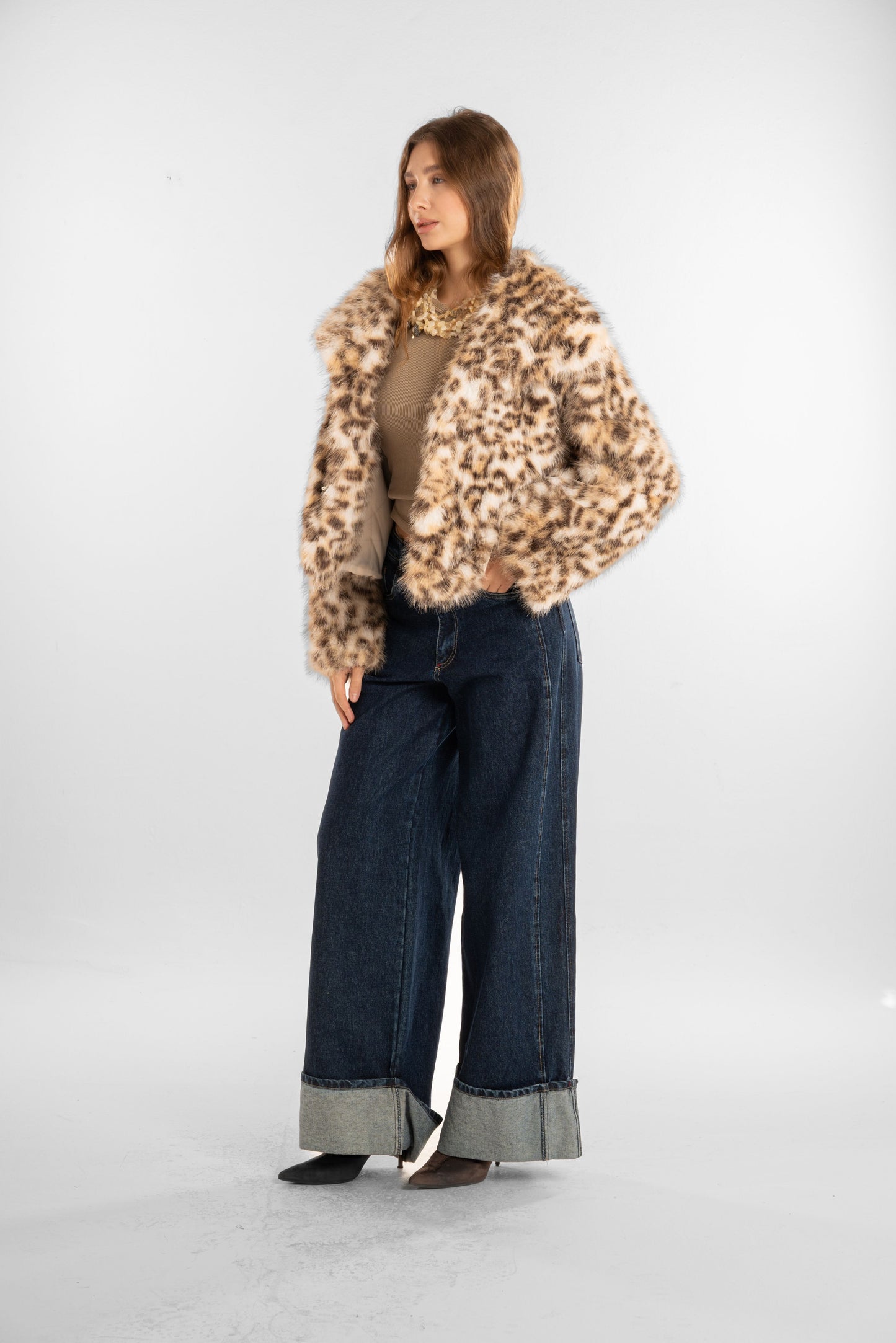 Leopard Luxe Faux-Fur Jacket