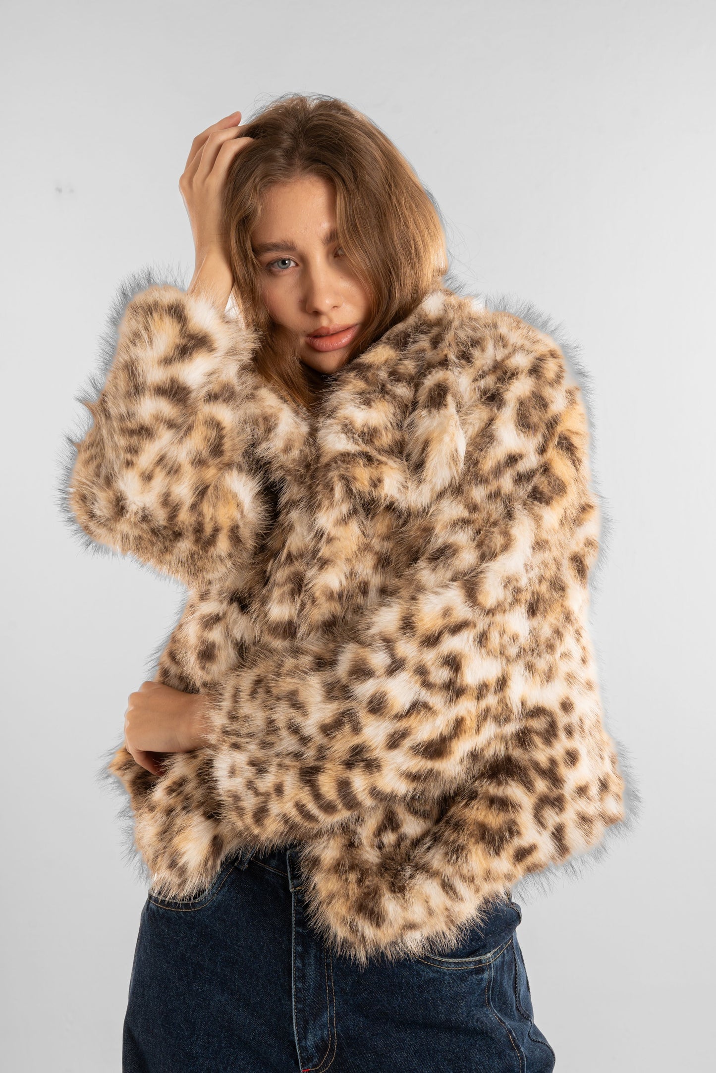 Leopard Luxe Faux-Fur Jacket