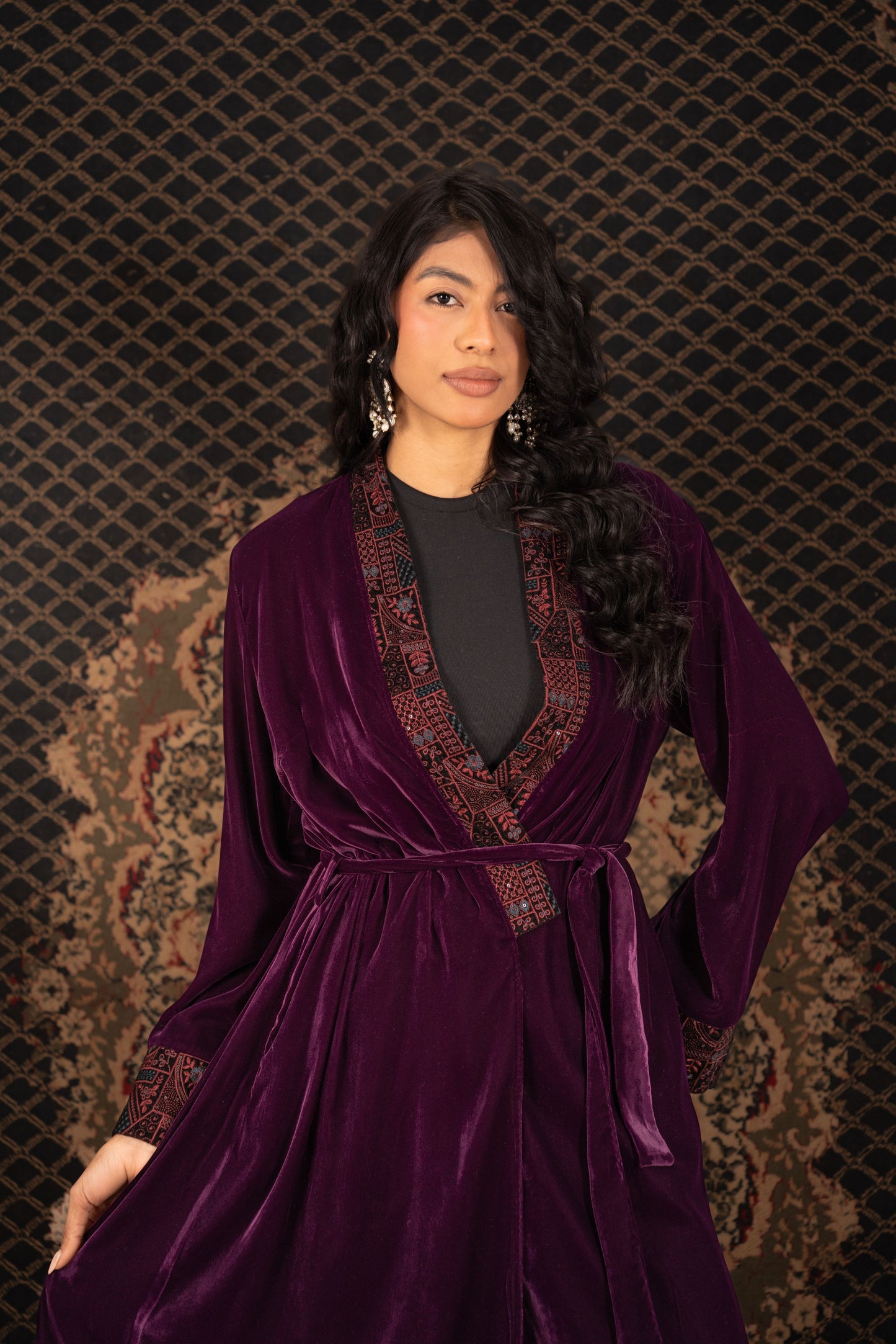 Short Velvet Kaftan