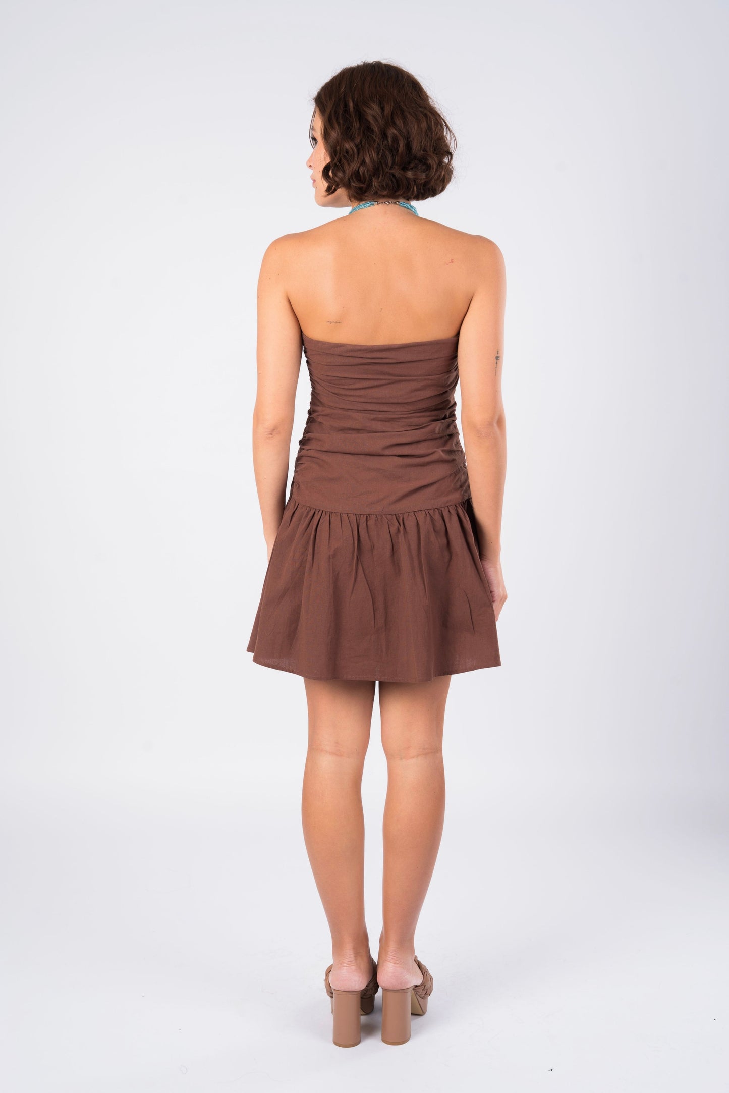 short brown dress