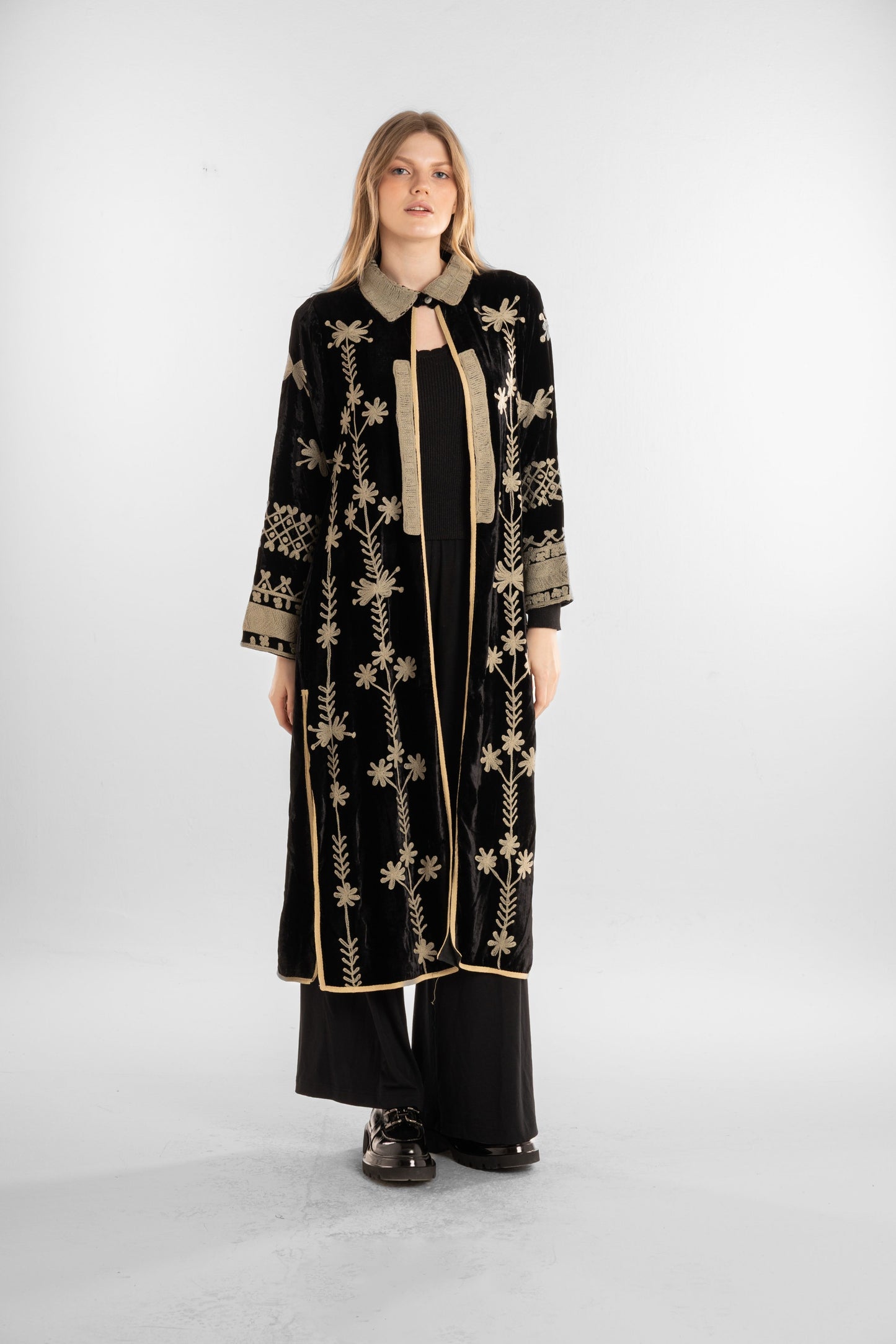 Velvet Embroidered coat