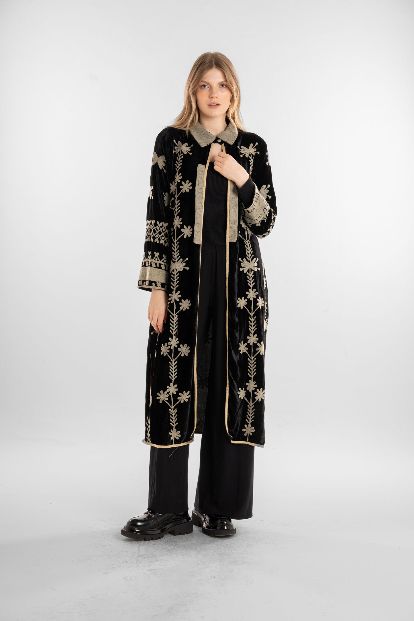 Velvet Embroidered coat