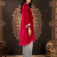 Short Velvet Kaftan with Floral Design