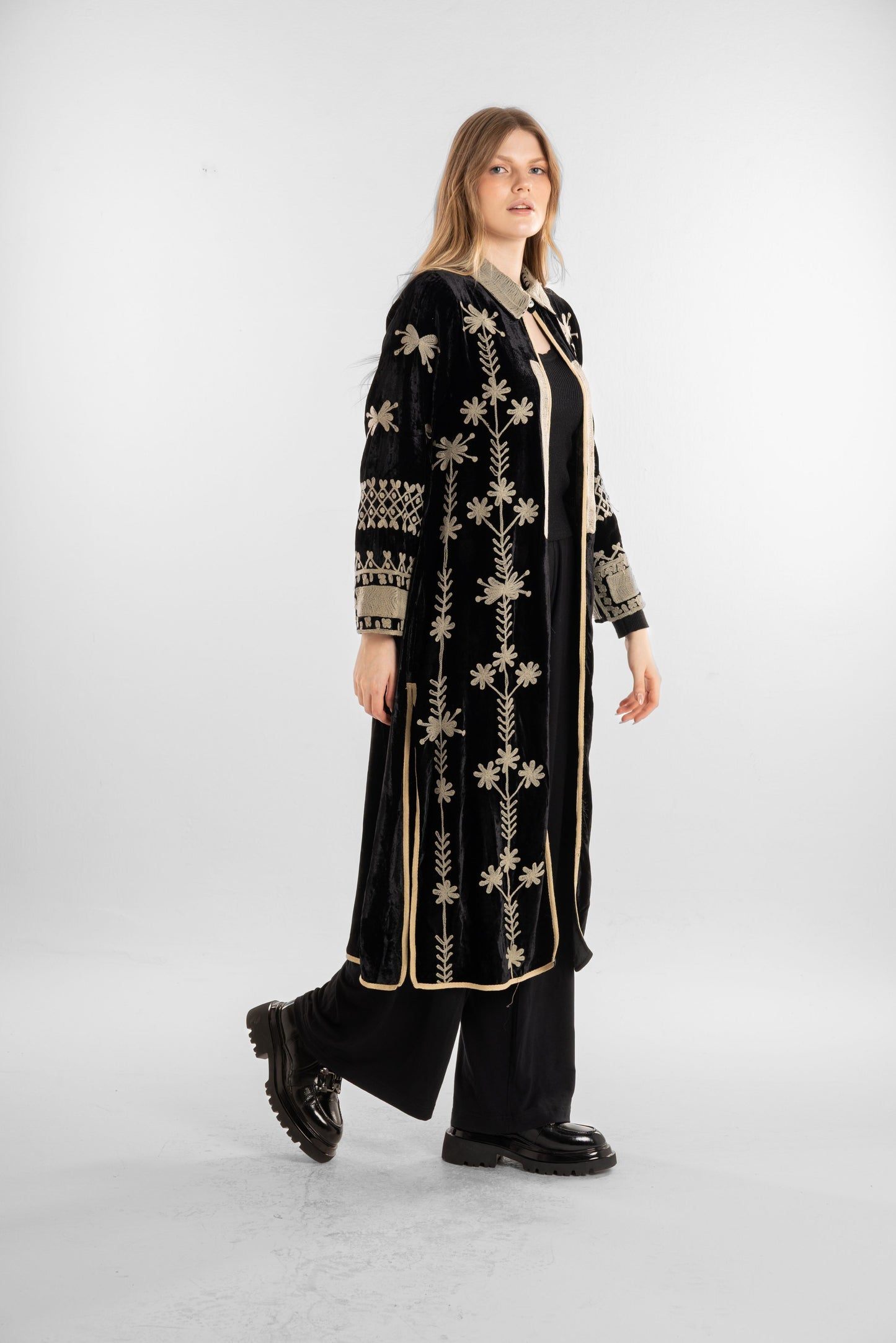 Velvet Embroidered coat