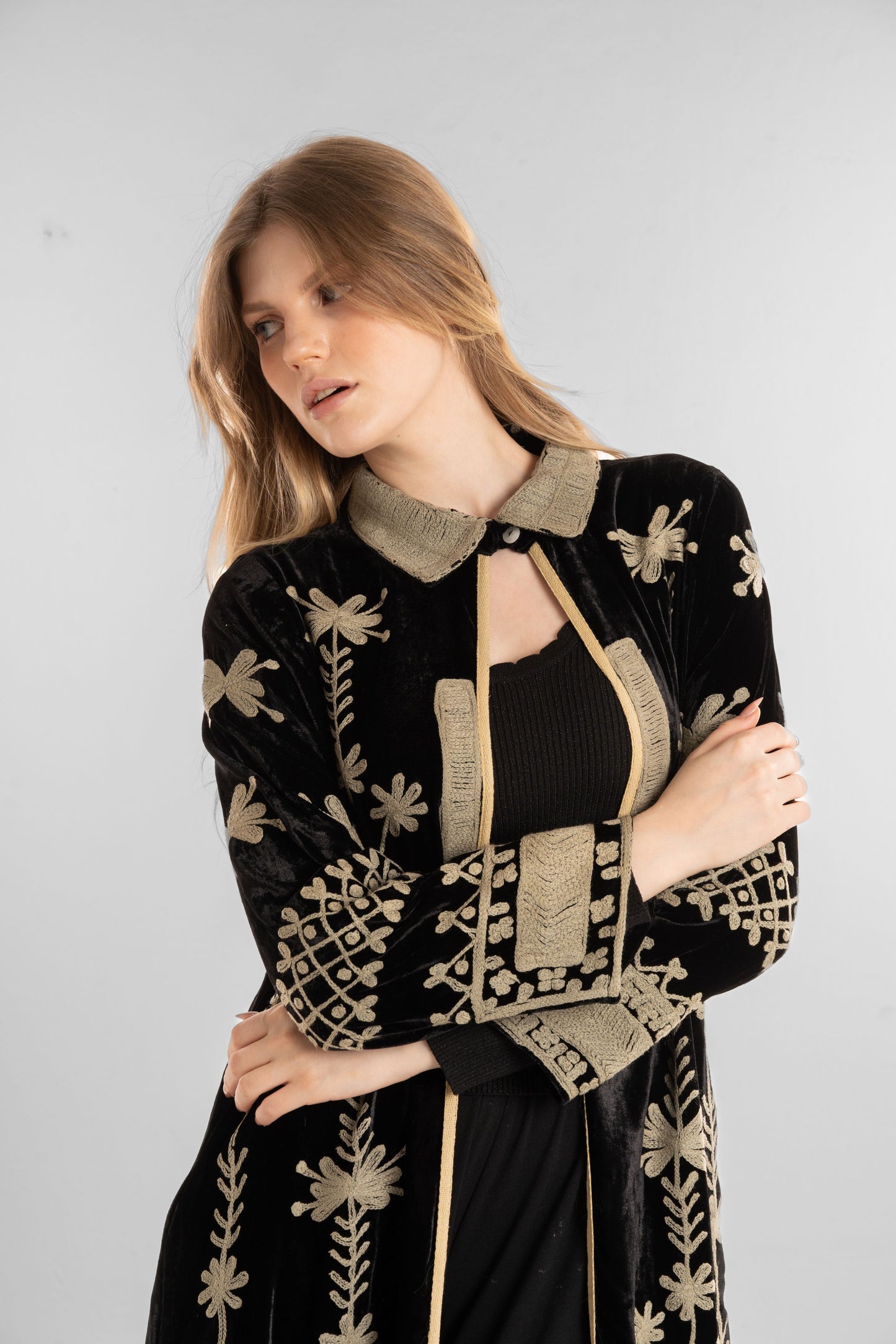 Velvet Embroidered coat
