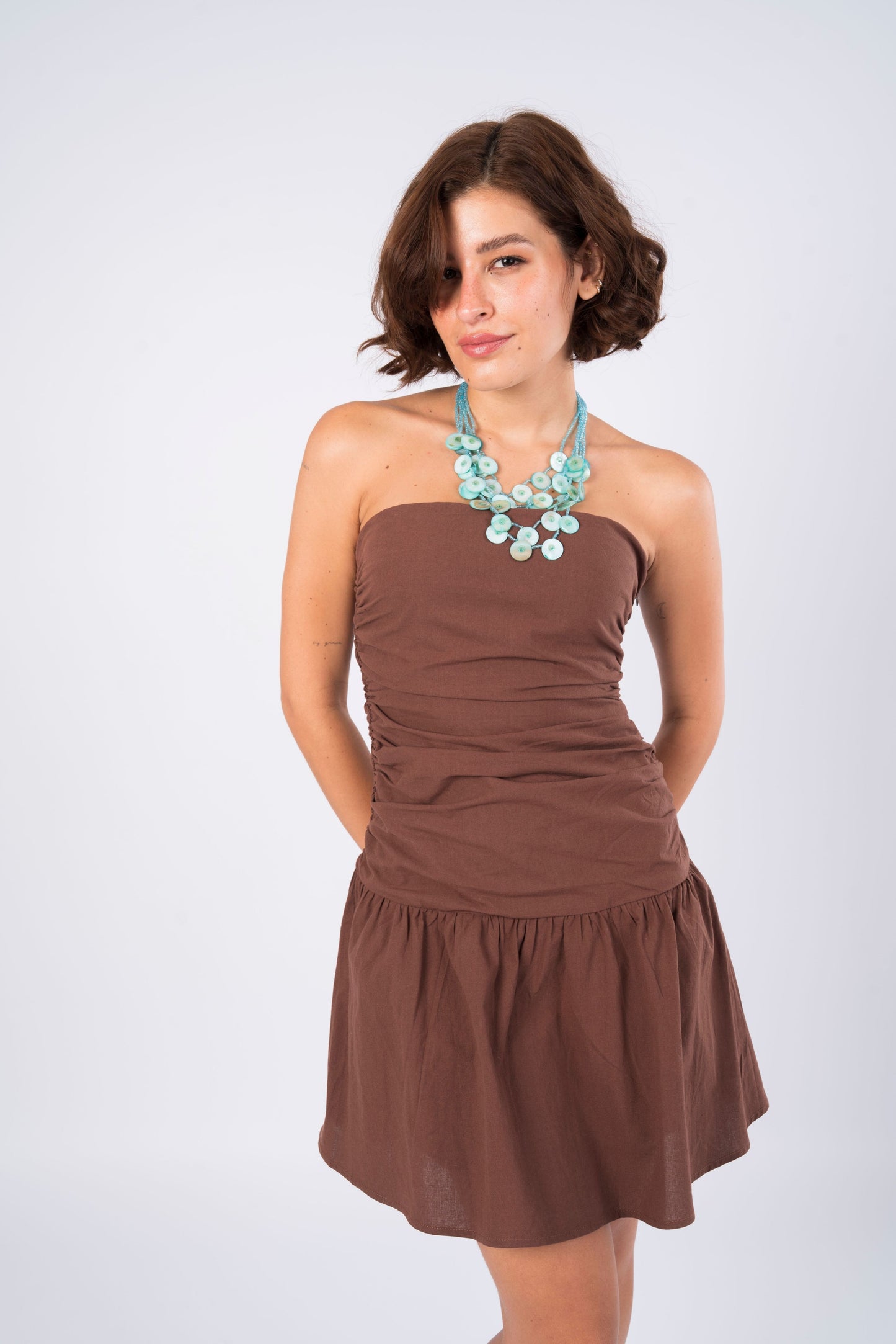 short brown dress