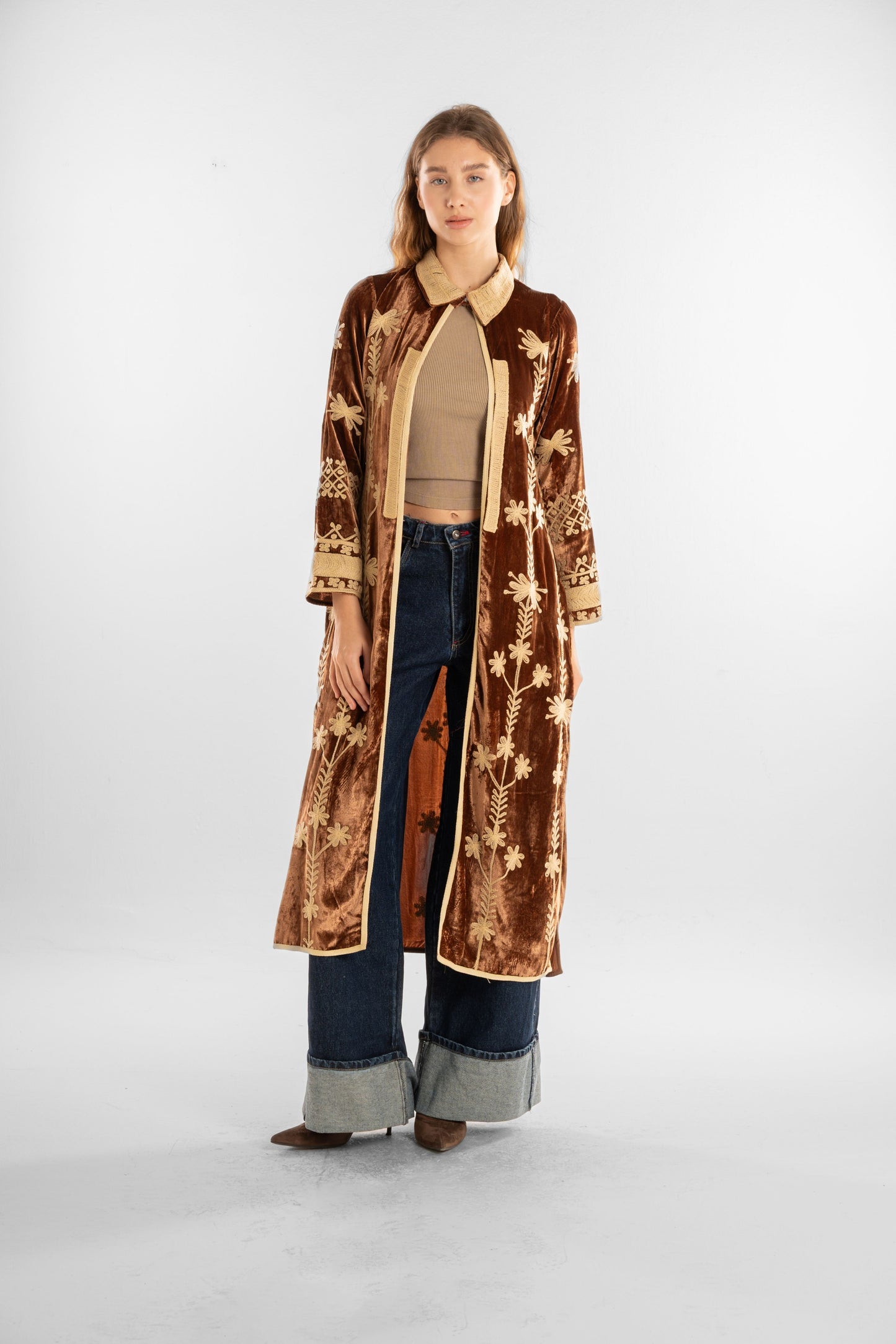 Velvet Embroidered coat