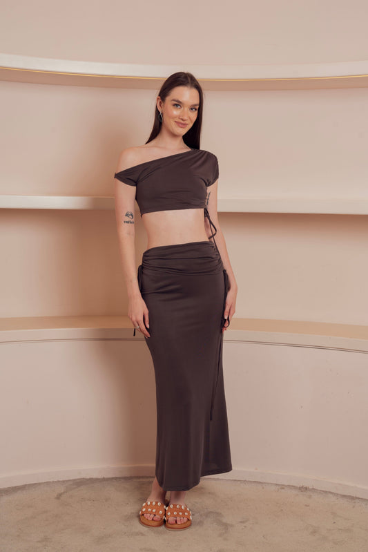 Brown Two-Piece Set