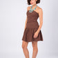 short brown dress