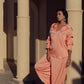 Satin Flow Pant in Peach