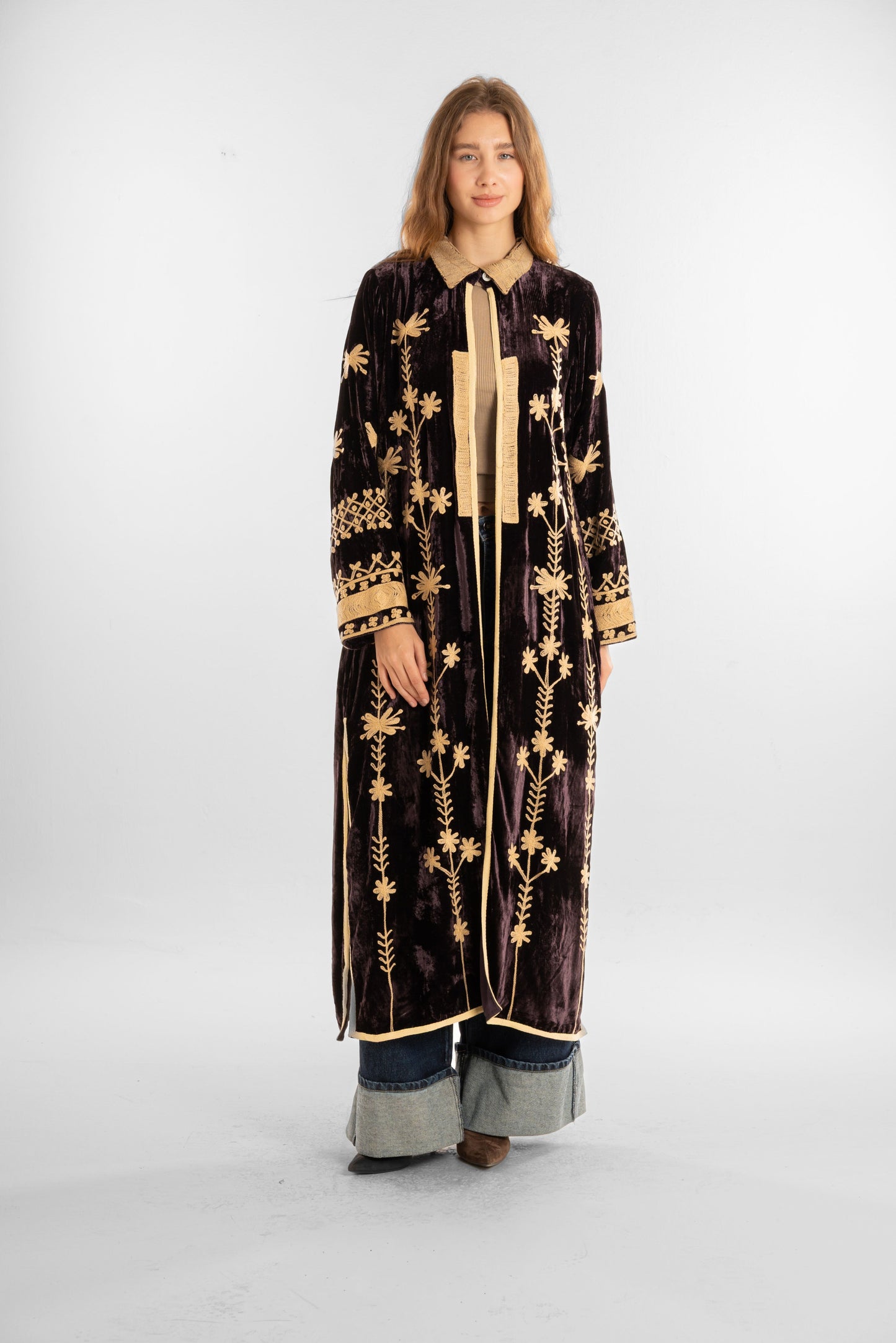 Velvet Embroidered coat