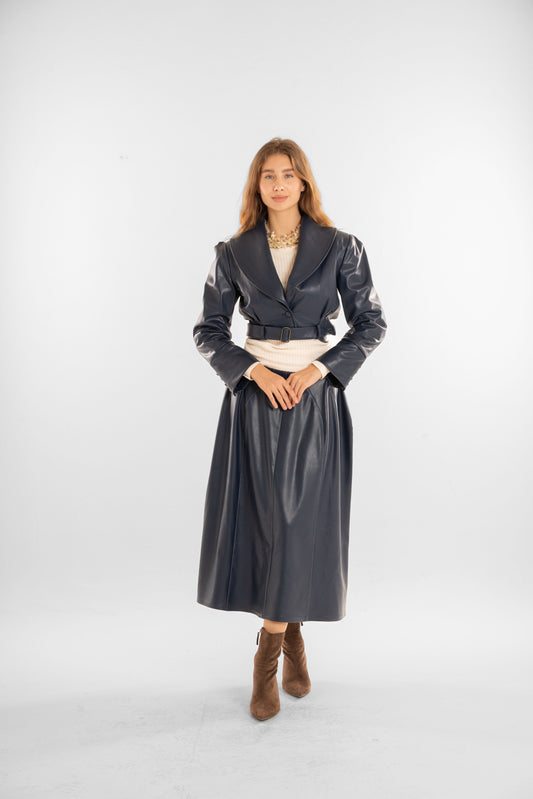 Navy Blue Long Skirt