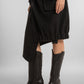 Black Asymmetric Mini Skirt