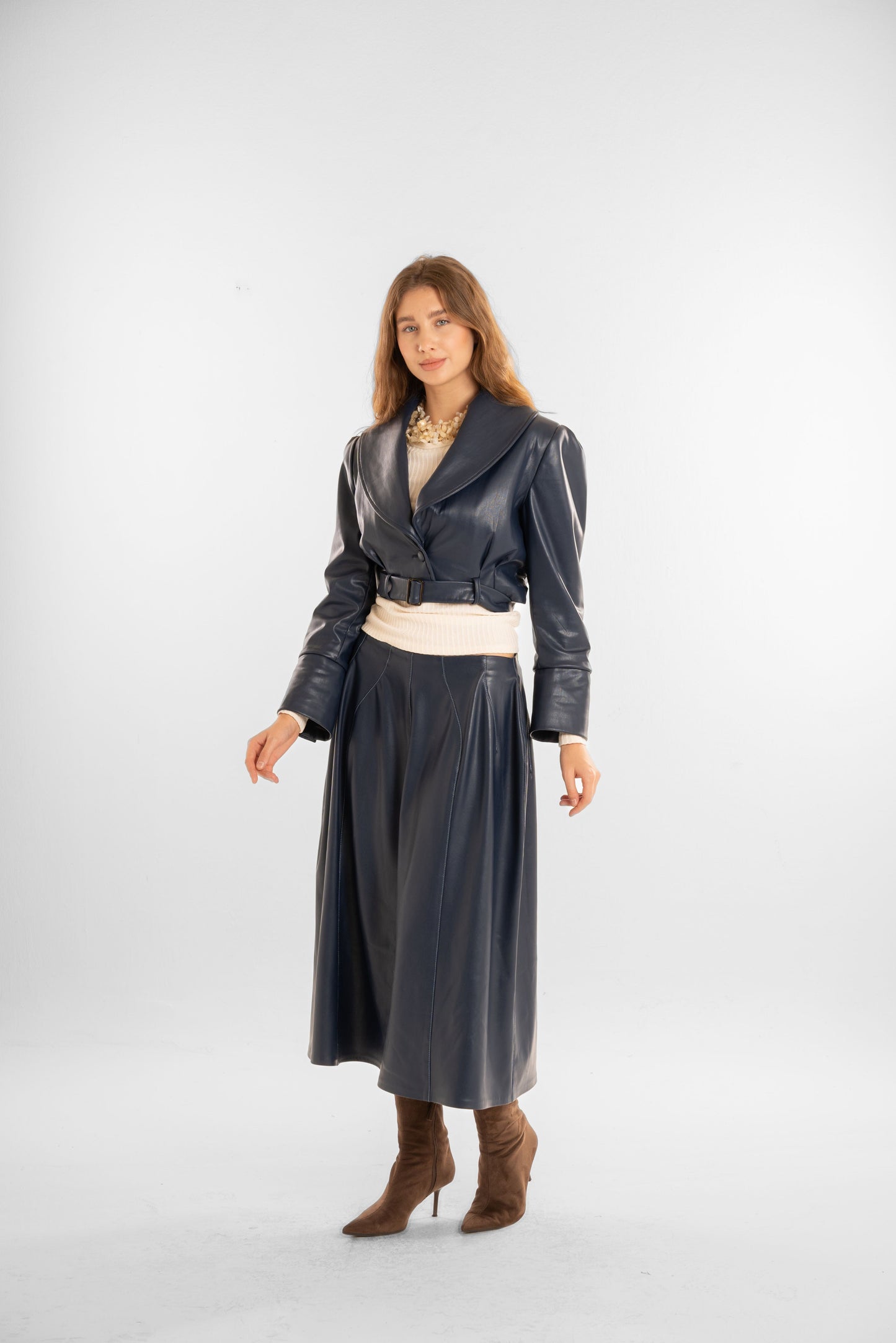 Navy Blue Long Skirt