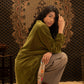 Olive Double-Faced Velvet Kaftan