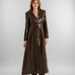 Brown Long Leather Coat