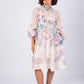 white floral mini dress