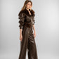 Wide-Leg Leather Pants