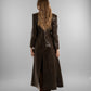 Brown Long Leather Coat